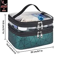 Double Layer Cosmetic Bag Organizer Makeup Pouch For Women-thumb1