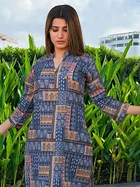 Stylish Navy Blue Polyester Kurta Bottom Set For Women-thumb3