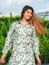 Stylish Green Polyester Kurta Bottom Set For Women-thumb3