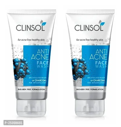 Anti Acne Charcoal Facewash Pack of 2-thumb0