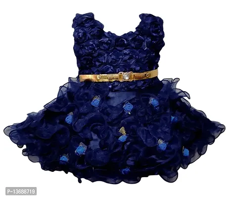 Stumble Fashion Baby Girls middi Dress Frock Blue-thumb0