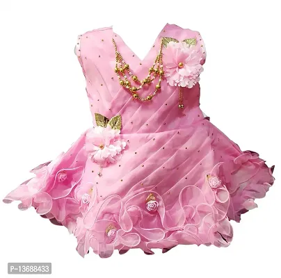 Stumble Fashion Baby Girls middi Dress Frock Pink 12-18 Month