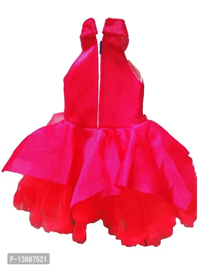 socho samjo Baby Girl's Knee Length Dress (hjj_Red_3-4 Years)-thumb2