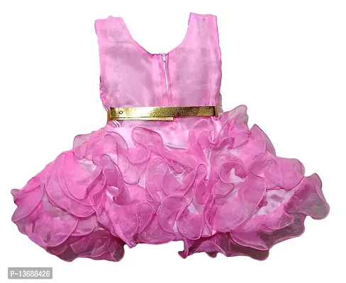 Stumble Fashion Baby Girls middi Dress Frock Pink-thumb2