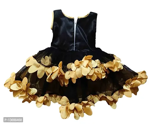 Stumble Fashion Baby Girls Dress middi Knee Length Fancy birthdayfrock Gold-thumb2