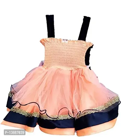 Stumble Fashion Baby Girl's Frock (40_Orange_9 Months-12 Months)-thumb2