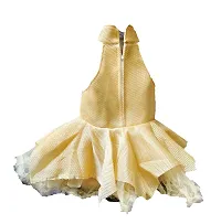 socho samjo Baby Girl's Knee Length Dress (hjj_Gold_18-24 Months)-thumb1