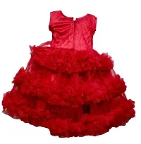 Stumble Fashion Baby Frock Girl middi Dress bhirthday Dress net Red-thumb1