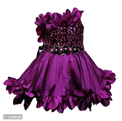 Stumble Fashion Baby Girls Dress middi Knee Length Fancy Birthday Frock 3-4year Purple