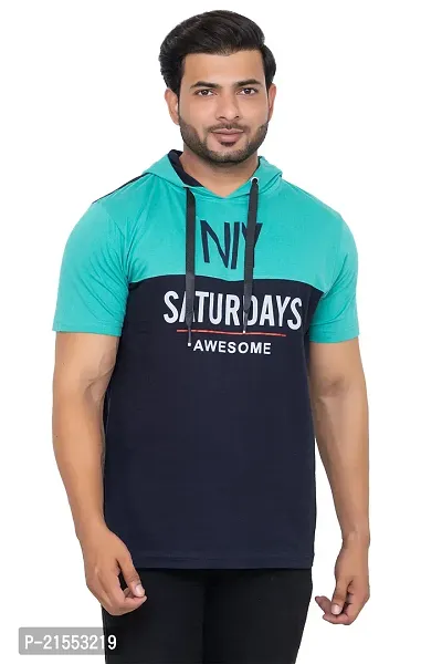 Stylish Multicoloured Cotton Tees For Men