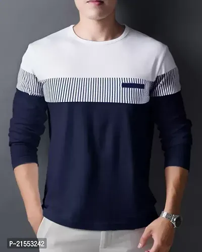 Stylish Multicoloured Cotton Tees For Men-thumb0