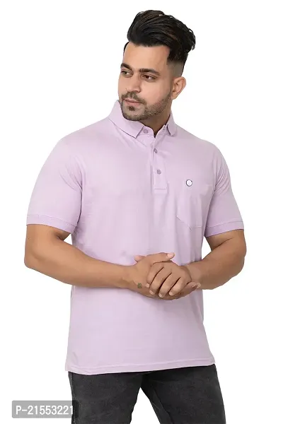 Stylish Purple Cotton Tees For Men-thumb0