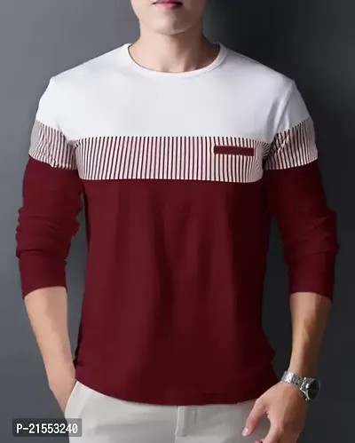 Stylish Multicoloured Cotton Tees For Men