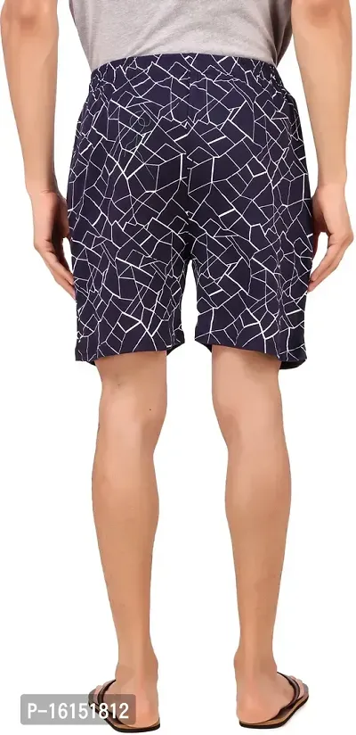 Stylish Cotton Blend Printed Regular Shorts For Men- Pack Of 2-thumb2