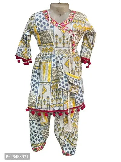 Alluring  Cotton Blend  Stitched Salwar Suit Sets For Girls-thumb0