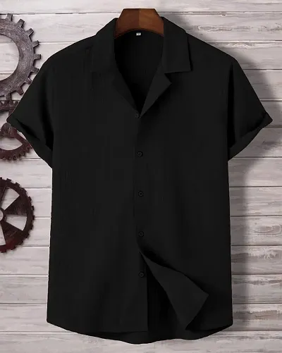 Best Selling Polyester Blend Three-Quarter Sleeves Casual Shirt 