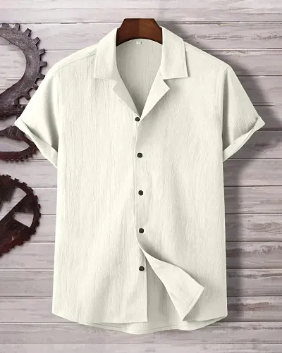 Best Selling Polyester Blend Three-Quarter Sleeves Casual Shirt 