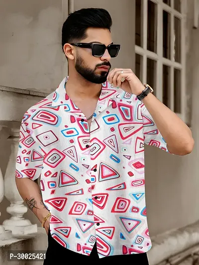 Reliable Multicoloured Polyester Printed Casual Shirt For Men-thumb0