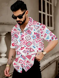 Reliable Multicoloured Polyester Printed Casual Shirt For Men-thumb3