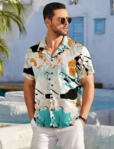 New Launched Cotton Blend Short Sleeves Casual Shirt 