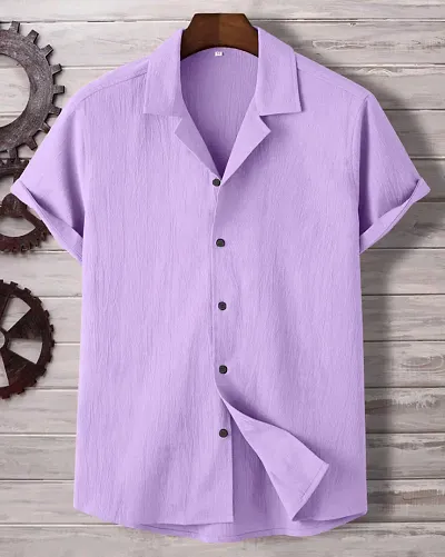 Best Selling Polyester Blend Three-Quarter Sleeves Casual Shirt 
