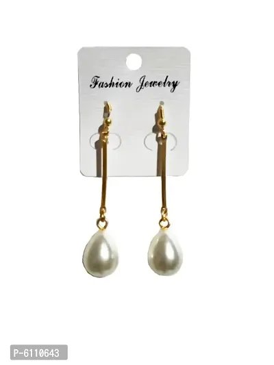 Trendy Gold Plated Drop Earrings for Girls and Women-thumb0