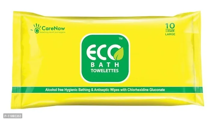 Eco Bath Large Towelettes Wipes- Pack Of 1, 10 Wipes-thumb0