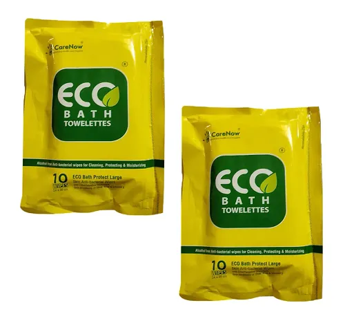 Eco Bath Large Zip Lock Towelettes Wipes - MultiPack