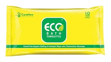 Eco Bath Large Towelettes Wipes- Pack Of 1, 10 Wipes-thumb1