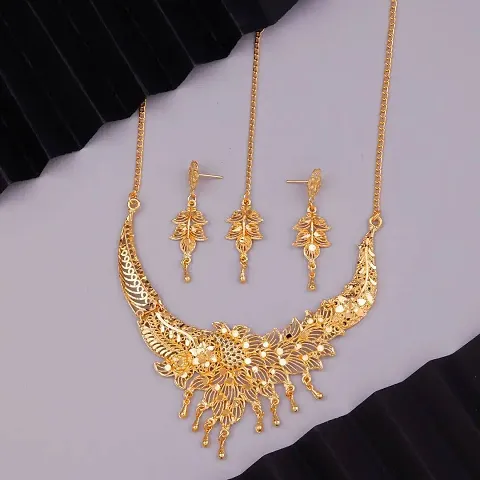 Siraaz Matte NECKLACE SET for women with earrings