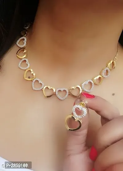 Classy Charming American Diamond Necklace set-thumb0