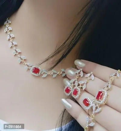 Trendy AD Jewellery Set-thumb0