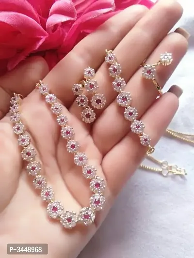 Shimmering Elegant Brass Women's Jewellery Sets