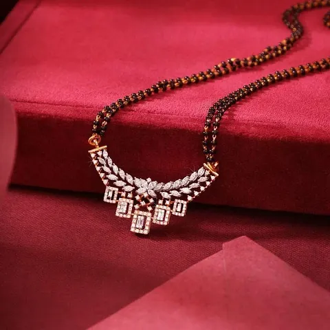 Drishya Stylish Copper Diamond Mangalsutra Set