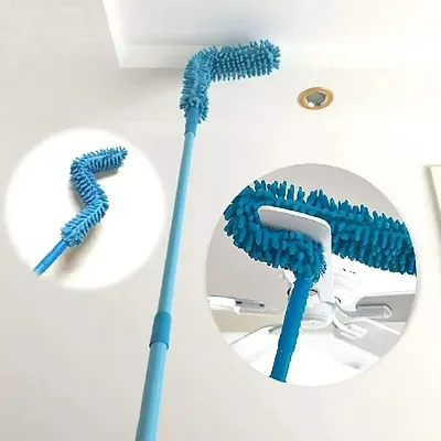 Foldable Microfiber Fan Cleaning Duster Steel Body Flexible Fan mop for Quick and Easy Cleaning of Home, Kitchen, Car, Ceiling, and Fan Dusting Office Fan Cleaning Brush with L