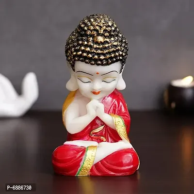 Trending Praying Red Buddha idol Statue handicraft Home decorative-thumb0