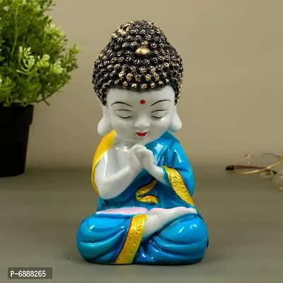 Trendy Lord Praying Bhudhha Idol Statue handicraft Home Decorative showpiece-thumb0