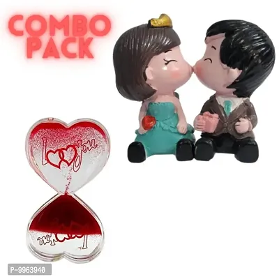Combo Pack Of Valentines Day  Magnet Cute Small Love Couple and droplet love meter for Girlfriend|husband|Wife-thumb0