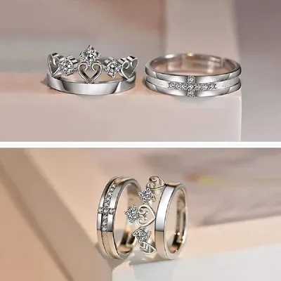 Adjustable Silver plated Ring Set for gift
