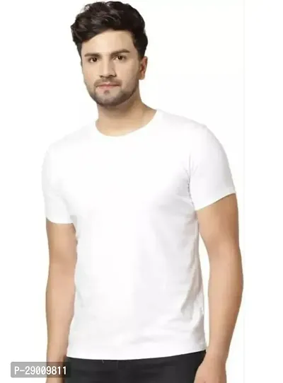 Classic Polycotton Printed Round Neck Tshirt for Mens-thumb0