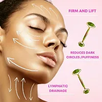 SK ORGANIC Anti Aging 100% Natural Stone Jade /Agate Stone roller Facial Massager healing Slimming Massage (jade Stone)-thumb4