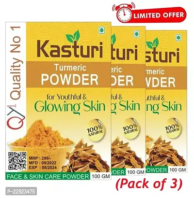 Kasturi Turmeric Powder 100 Gram Pack of 3