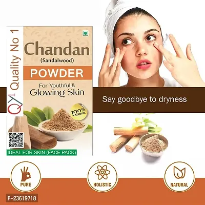 QY1 Kasturi Turmeric Powder (100 Gram) Free Sandalwood Powder/Chandan Powder (100 Gram) Best For Face, Skin-thumb2