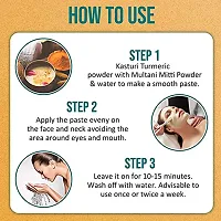 Wild Turmeric Powder / Kasturi Turmeric Powder (100 g) Free Multani Sandalwood (Chandan) Face Pack (100 g) 100% Natural  Pure Best For Face , Skin-thumb3