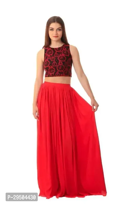 Stylish Solid Rayon Skirts for Women-thumb0
