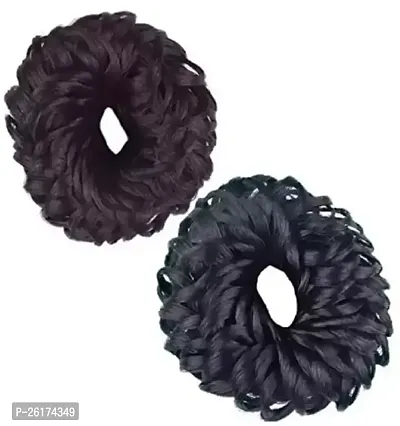 Stylish Fancy Synthetic Hair Band Black  Brown Combo Pack For Women Pack Of 2