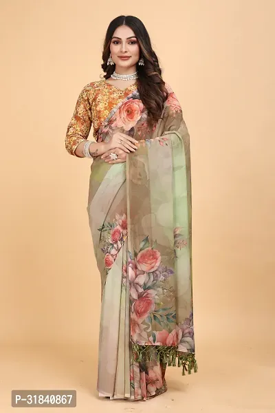 Stylish Saree with Blouse piece for Women-thumb0