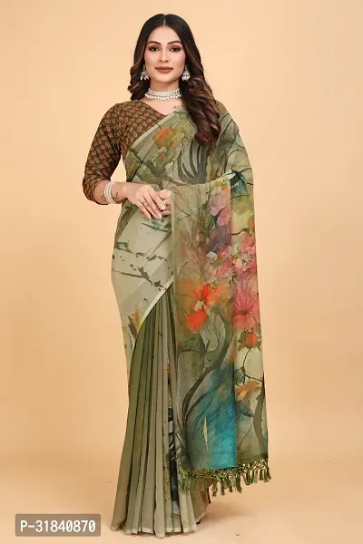 Stylish Saree with Blouse piece for Women-thumb0