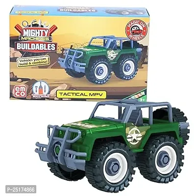 Mighty Machines Buildables-Tactical MPV|Build AND Combine Vehicle|Easy To Build Pull Back AND Friction Vehicle|Develop Motor AND Cognitive Skills for Kids 3+|Role Play Toy|BirthdayANDReturn Gift|Made In India-thumb0