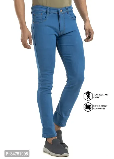 Stylish Denim Mid-Rise Jeans For Men-thumb3